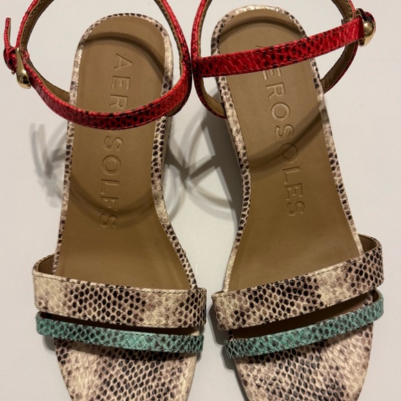 AEROSOLES Colorful Witt Wedge Sandals - Picture 2 of 5